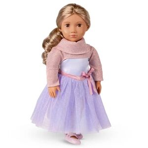 Our Generation Jillie 18" Ballerina Doll in Ballet Dress Pink Shrug & Shoes